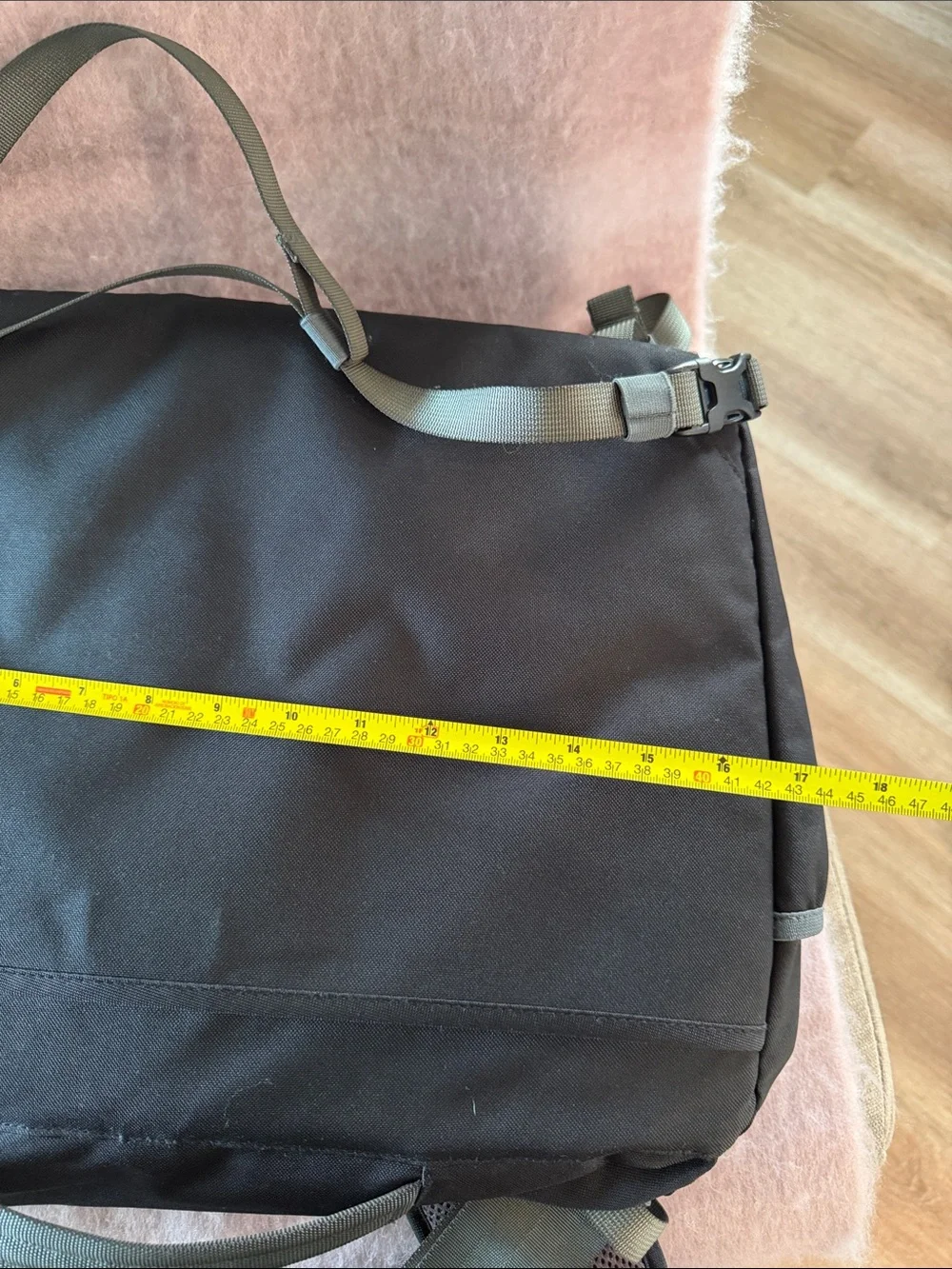 Patagonia Dark Gray Messenger Bag with Reflective Panel
